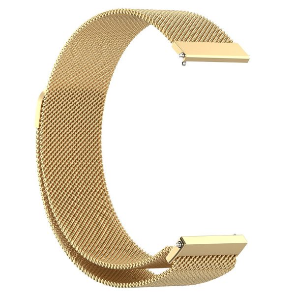 18MM Metal Watch Strap Breathable Milanese Smartwatch Mesh Band Replacement - Gold For Discount