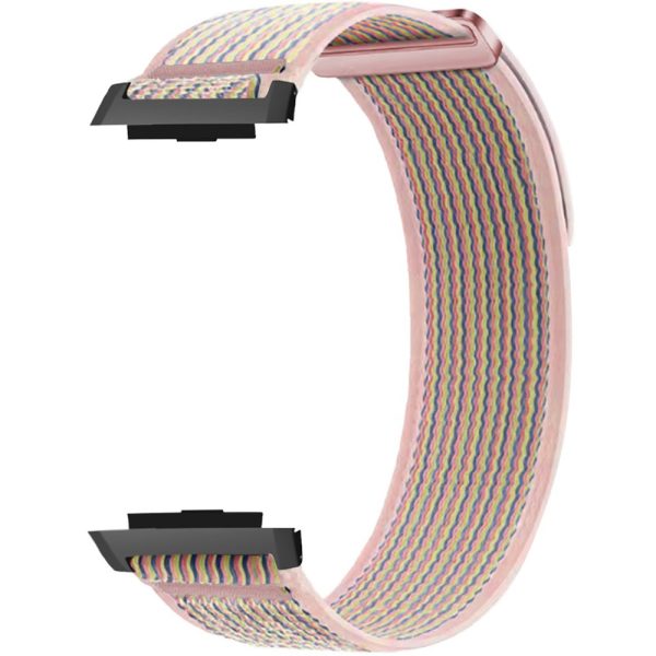 Xiaomi Watch H1 Nylon Watch Band Adjustable Loop Fastener Strap - Pink For Sale