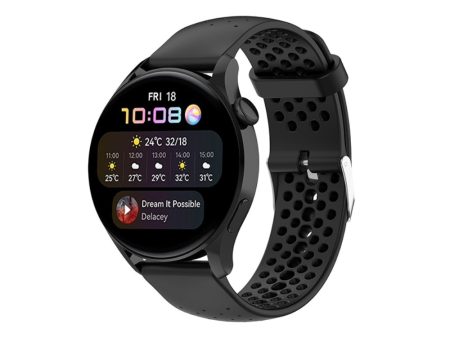 20mm silicone quick release watch strap for Huawei watch - Black Online now