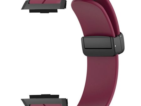 Xiaomi Watch H1 Watchband Soft Silicone Watch Strap with Magnetic Buckle - Wine Red Supply