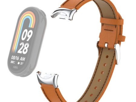 Xiaomi Smart Band 8 microfiber leather strap with connector - Brown For Discount