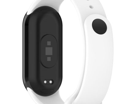 Xiaomi Smart Band 8 silicone strap with metal connector - White Discount