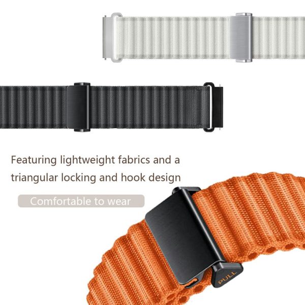 22mm Nylon Band for Huawei Watch 4   4 Pro   GT 4 46mm Wave Design Watch Strap - Orange Supply