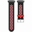 Xiaomi Watch H1 Soft Silicone Adjustable Watch Strap Breathable Watchband - Black+Red Online Sale