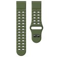 Garmin Fenix 8 47mm   Fenix E 47mm Silicone Watchband Quick Release Buckle Dual Color Watch Strap - Army Green+Black Online Hot Sale