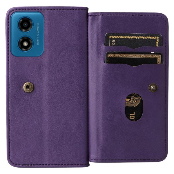 10-slot Motorola Moto G04   Motorola Moto E14   Motorola Moto G04s   Motorola Moto G24 wallet case - Purple For Discount