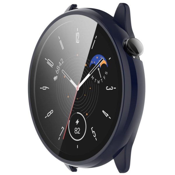 Amazfit GTR Mini cover with tempered glass screen protector - Dark Blue Online Sale