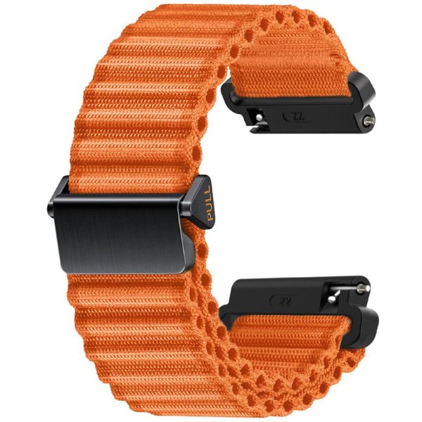 22mm Nylon Band for Huawei Watch 4   4 Pro   GT 4 46mm Wave Design Watch Strap - Orange Supply