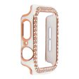 Apple Watch 44mm dual color rhinestone cover - White   Rose Gold Rhinestone Online Sale