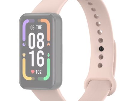 Xiaomi Redmi Smart Band Pro solid color silicone watch strap - Pink Hot on Sale