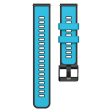 18mm Universal dual color silicone strap - Sky Blue   Black Online Sale