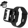 Apple Watch (45mm) silicone watch strap + tempered glass cover - Black Online now