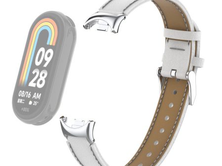 Xiaomi Smart Band 8 microfiber leather strap with connector - White Sale