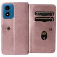 10-slot Motorola Moto G04   Motorola Moto E14   Motorola Moto G04s   Motorola Moto G24 wallet case - Rose Gold Online Hot Sale