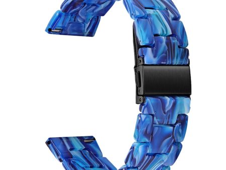 22mm resin style watch strap for Fossil watch - Bright Blue Discount