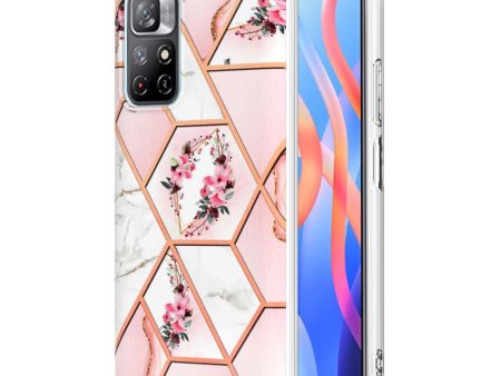 Marble Xiaomi Redmi Note 11T 5G  case - Pink Flowers Supply