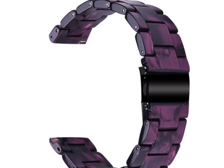 22mm resin style watch strap for Fossil watch - Purple Discount