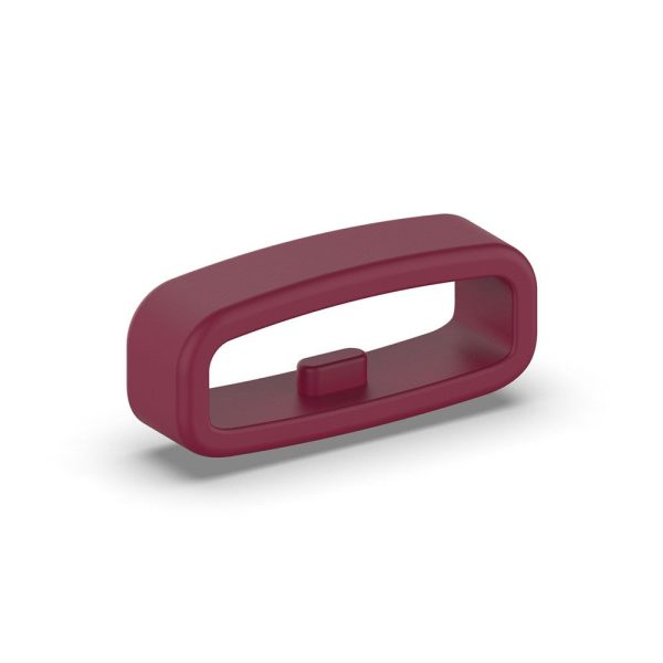 22mm Universal silicone strap loop - Wine Red Online Sale