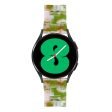 22mm resin stylish watch strap for Fossil watch - Green   White Online now