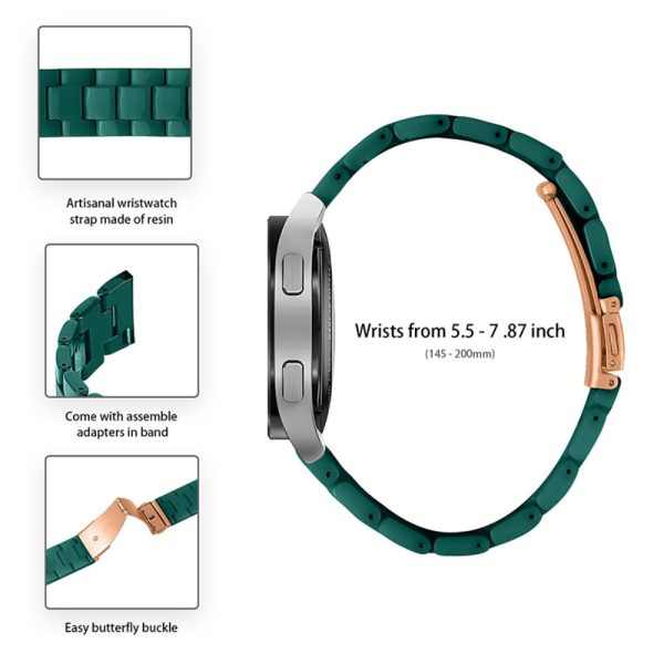 22mm resin style watch strap for Fossil watch - Dark Green Hot on Sale