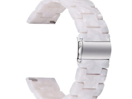 22mm resin style watch strap for Fossil watch - Pearl White Sale