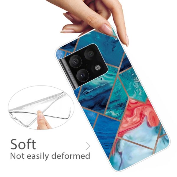 Marble OnePlus 10 Pro case - Blue and Orange Marble For Discount