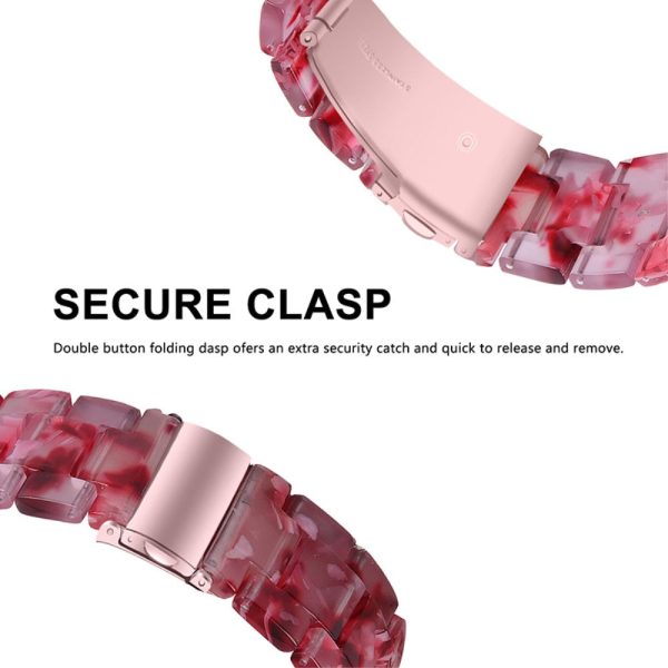 22mm resin style watch strap for Fossil watch - Dark Pink Online Sale