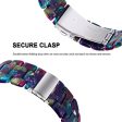 22mm resin style watch strap for Fossil watch - Purple Green Cheap