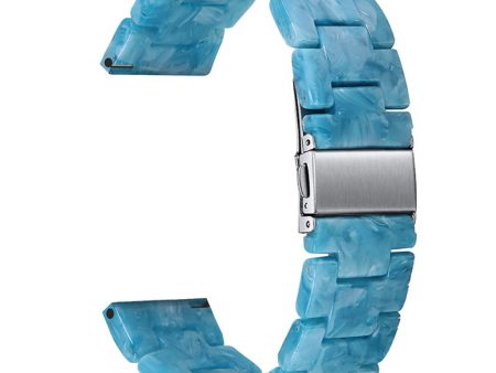 22mm fashionable 3 bead resin watch strap for Amazfit watch - Marble Blue Supply