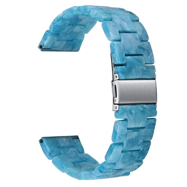 22mm fashionable 3 bead resin watch strap for Amazfit watch - Marble Blue Supply