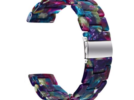 22mm resin style watch strap for Fossil watch - Purple Green Cheap