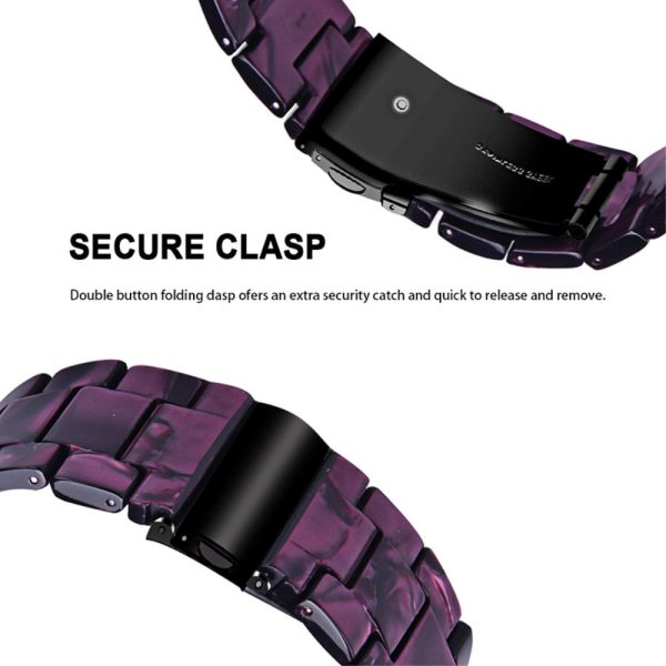 22mm resin style watch strap for Fossil watch - Purple Discount