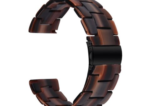 22mm resin style watch strap for Fossil watch - Chocolate For Cheap