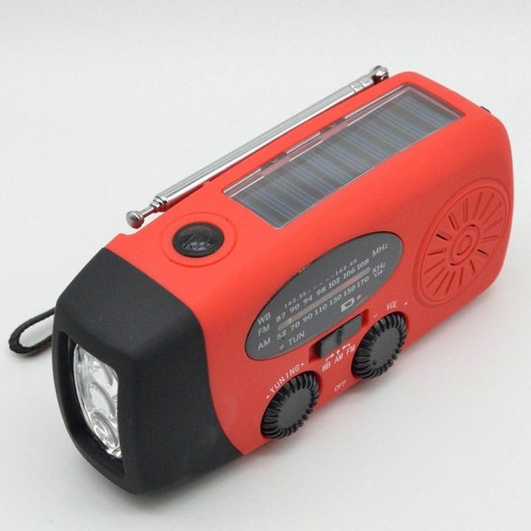 Hand-cranked Solar Portable Emergency Radio with Flashlight Hot on Sale