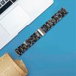 22mm resin style watch strap for Fossil watch - Flash Black Discount