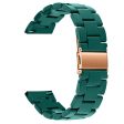 22mm resin style watch strap for Fossil watch - Dark Green Hot on Sale