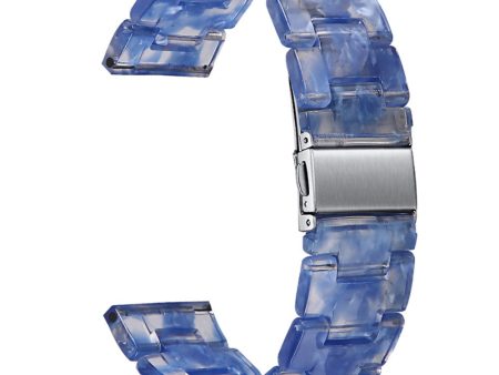 22mm resin stylish watch strap for Fossil watch - Transparent   Dark Blue Online Hot Sale