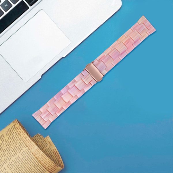 22mm resin style watch strap for Fossil watch - Silk Pink Fashion