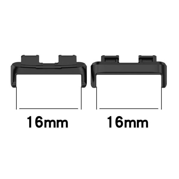 1 Pair Huawei Band 8 stainless steel connector - Black Hot on Sale