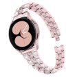 20mm rhinestone décor zinc alloy watch strap for Samsung watch - Rose Pink Supply