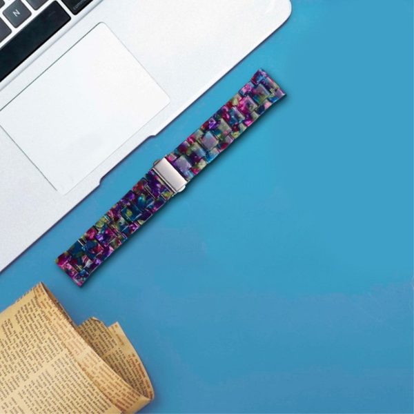 22mm resin style watch strap for Fossil watch - Purple Green Cheap