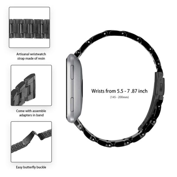 22mm resin style watch strap for Fossil watch - Transparent Black For Cheap