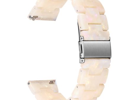 22mm resin style watch strap for Fossil watch - White Supply