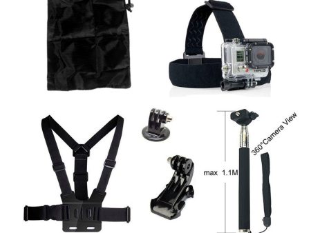 6 in 1 Accessories Kit with Chest Belt and Extendable Self-timer Monopod for Action Cameras Online Hot Sale