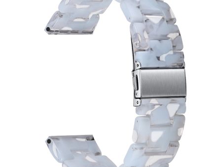 22mm resin stylish watch strap for Fossil watch - Transparent   Baby Blue Online Sale