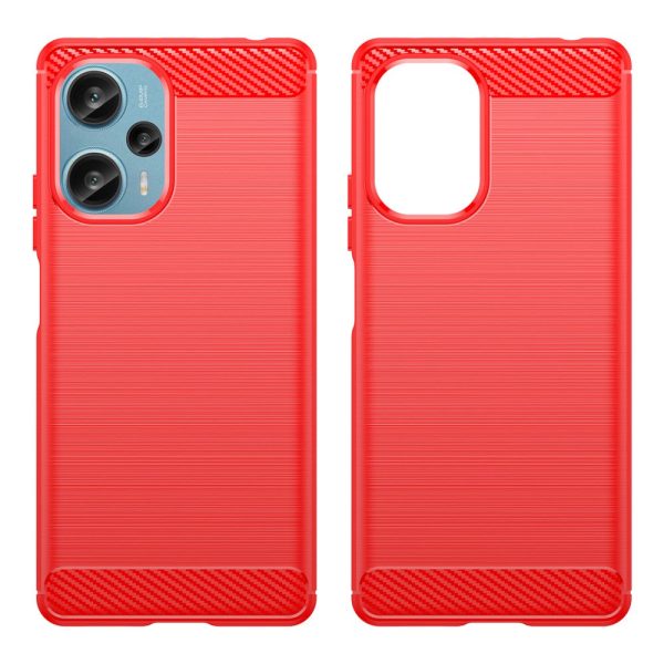 Carbon Flex case - Xiaomi Poco F5   Redmi Note 12 Turbo - Red For Discount