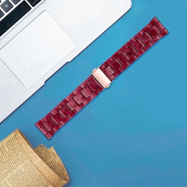 22mm resin stylish watch strap for Fossil watch - Marble Red Online Hot Sale