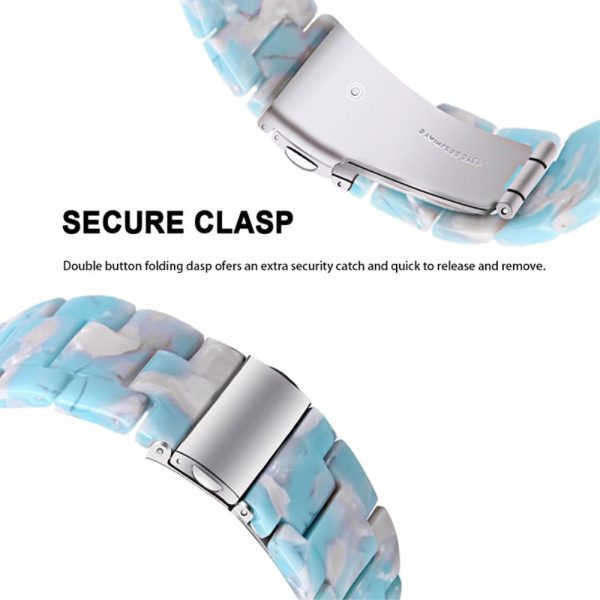 22mm resin style watch strap for Fossil watch - Sky Blue For Sale