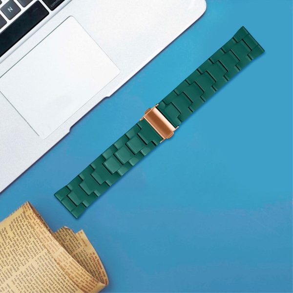 22mm resin style watch strap for Fossil watch - Dark Green Hot on Sale