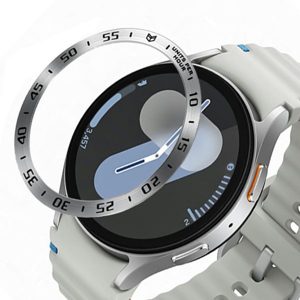 Type A for Samsung Galaxy Watch7 40mm Bezel Ring Metal Bezel Styling Dial Circle - Silver   Black Characters Online now